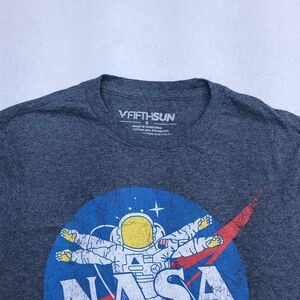 Fifth Sun Nasa Casual Short Sleeve Graphic Pullover T Shirt Mens Size S Gray